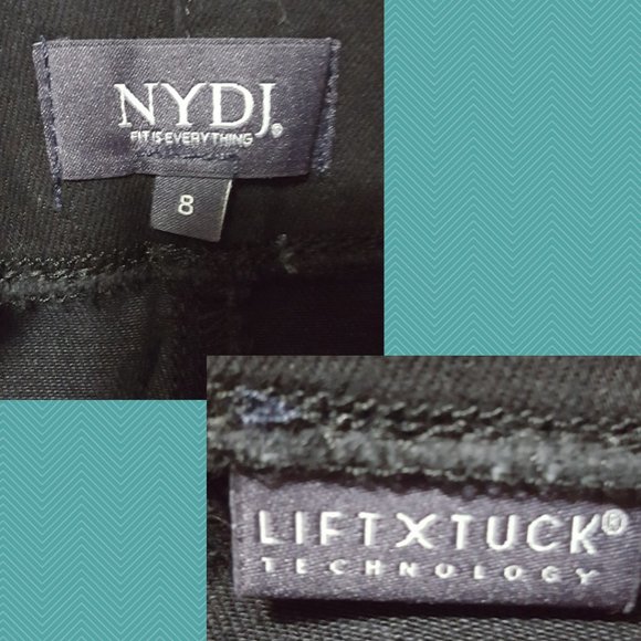 NYDJ Black Wash High Rise Pull On Skinny Jeans - Picture 5 of 5